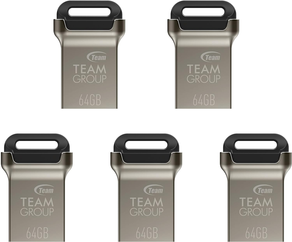 C162 64GB 5 Pack USB 3.2 Gen 1 USB 3.1/3.0 Mini Fits Metal Read 100Mb/S Flash Th