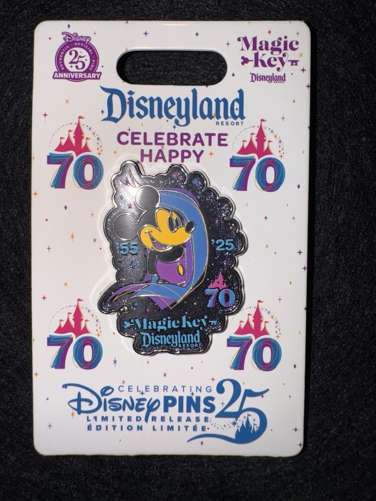 2025 DLR Disneyland 70th Anniversary Magic Key Pin Limited Rare Collectible