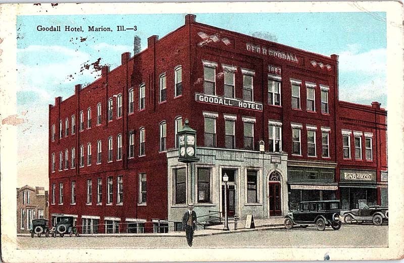 Postcard HOTEL SCENE Marion Illinois IL m/09 AI9244