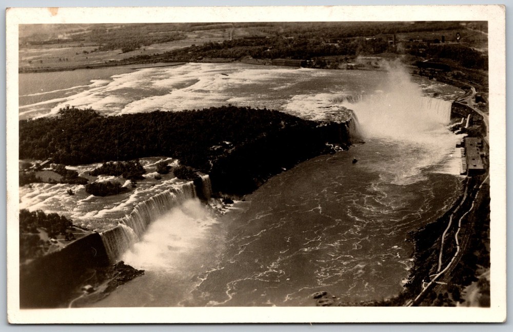 RPPC c1940s Niagara Falls Aerial View Unposted VINTAGE Postcard 10121