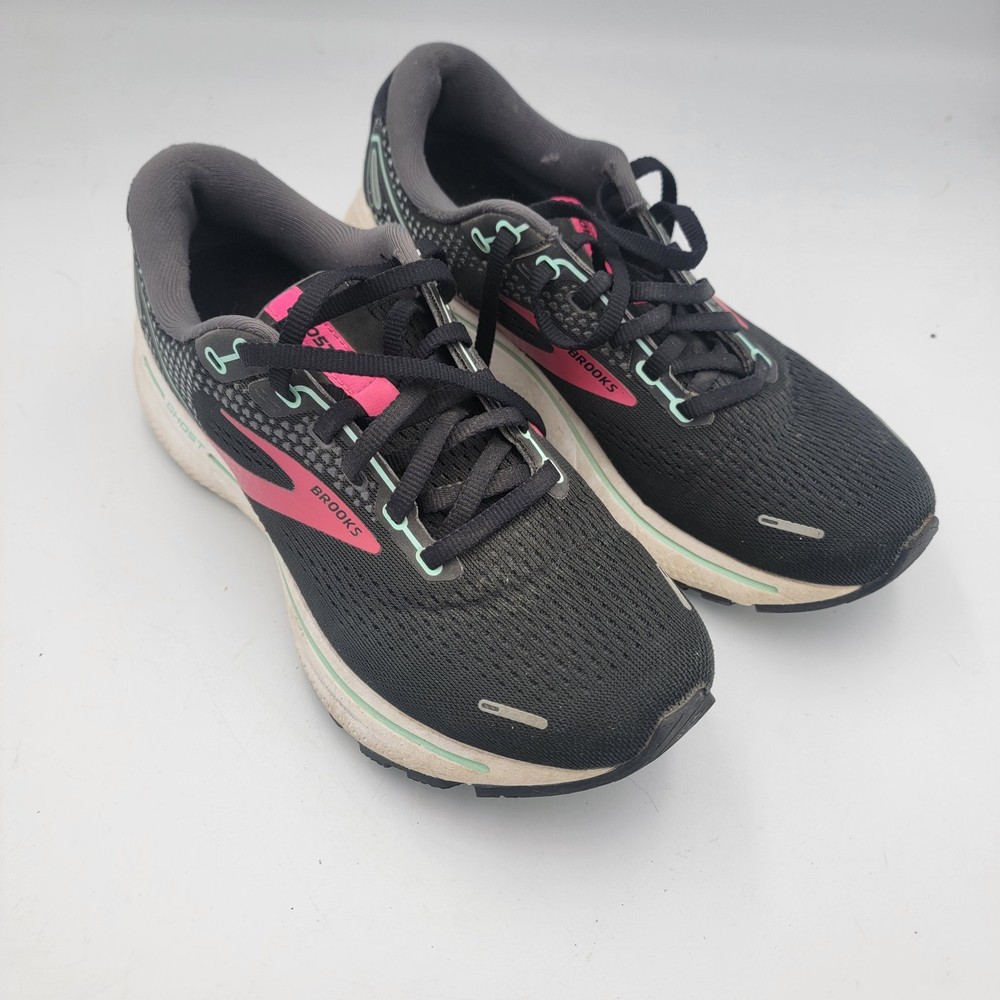 Brooks Womens Ghost 14 1203561B013 Black Running Shoes Sneakers Size 7.5 B