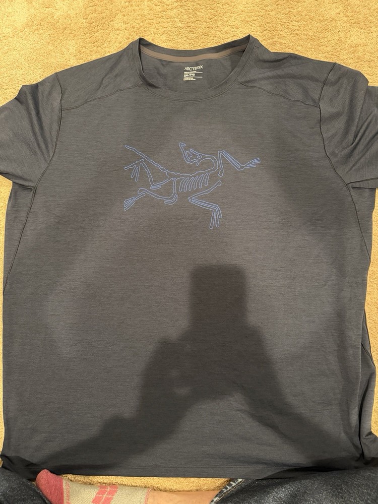 Arcteryx logo T-Shirt Cormac Arc’teryx hike Tee Men Size XXLarge Blue