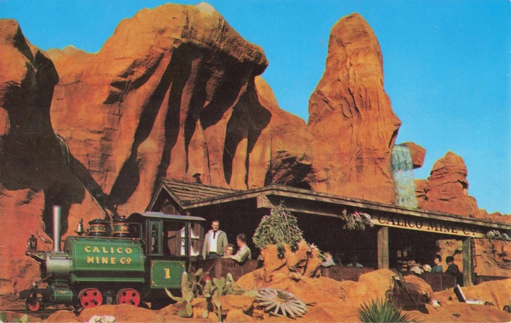 Calico Mine Train - Knott's Berry Farm - Buena Park California CA - Postcard