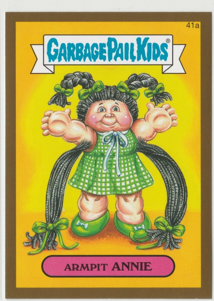 Vintage SP Gold Armpit Annie #41a Garbage Pail Kids GPK 2015 Series 1 Trading Card