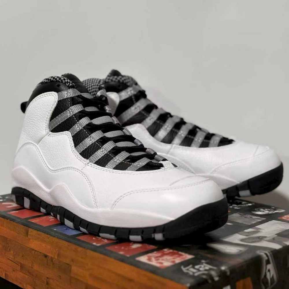 US size 9.5 New Nike Air Jordan 10 Retro OG Steel HJ6779-001 Men's shoes