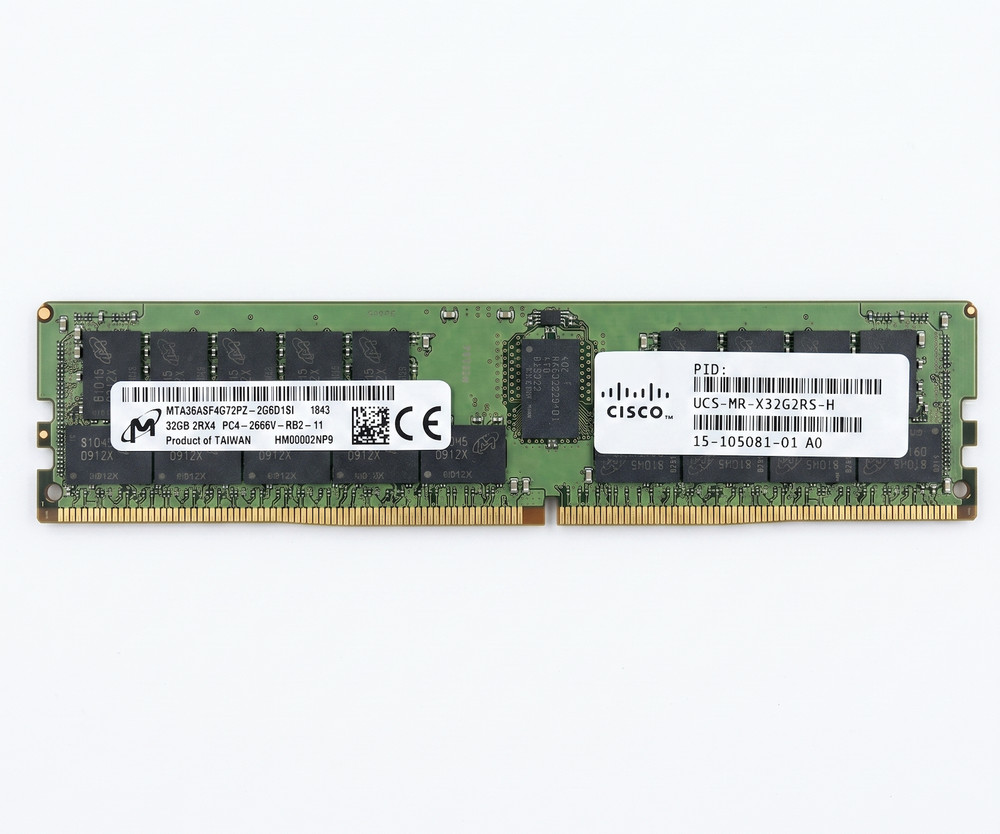 Micron MTA36ASF4G72PZ-2G6D1SI DDR4 32GB (1x32GB) RDIMM Server Memory 2666MHz
