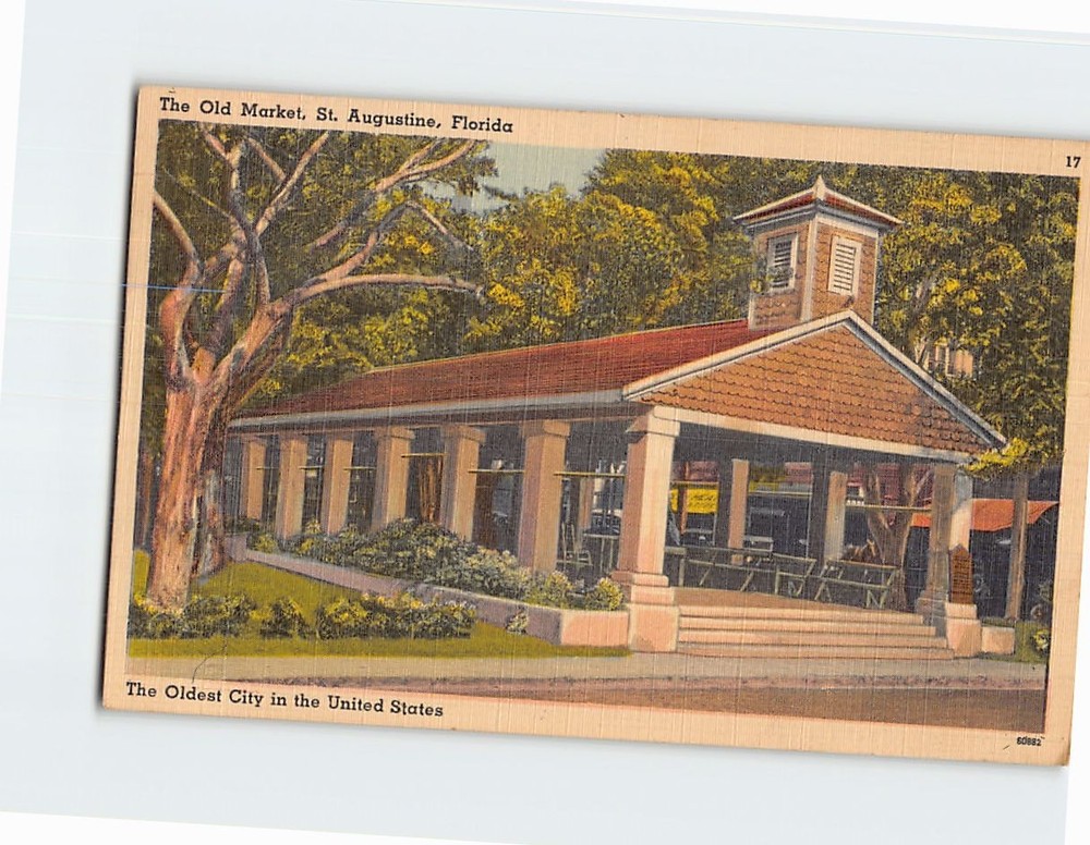 Postcard Old Slave/Public Market Saint St. Augustine Florida USA North America