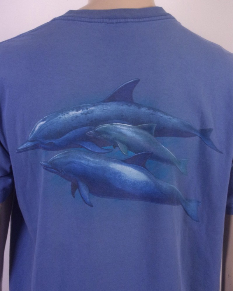 vintage 90s single stitch Natural Wonders Dolphins T-Shirt Nature Animals USA XL
