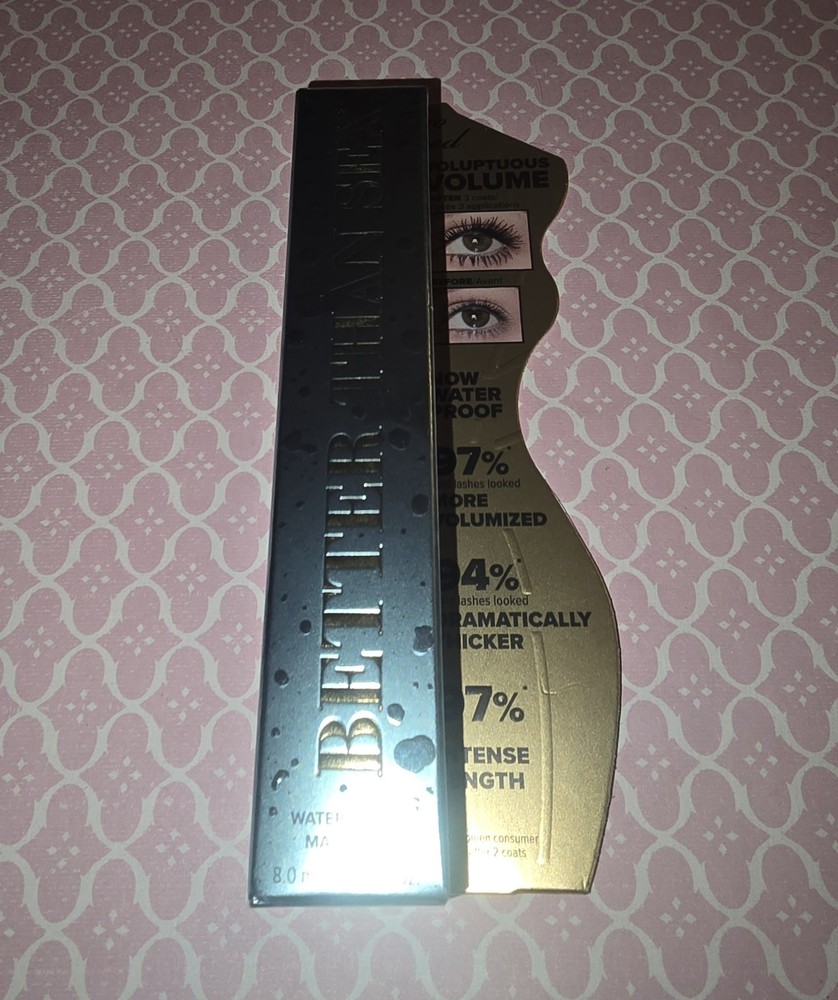 Too Faced Better Than Sex Waterproof Mascara  In Black New In Box Full-sized