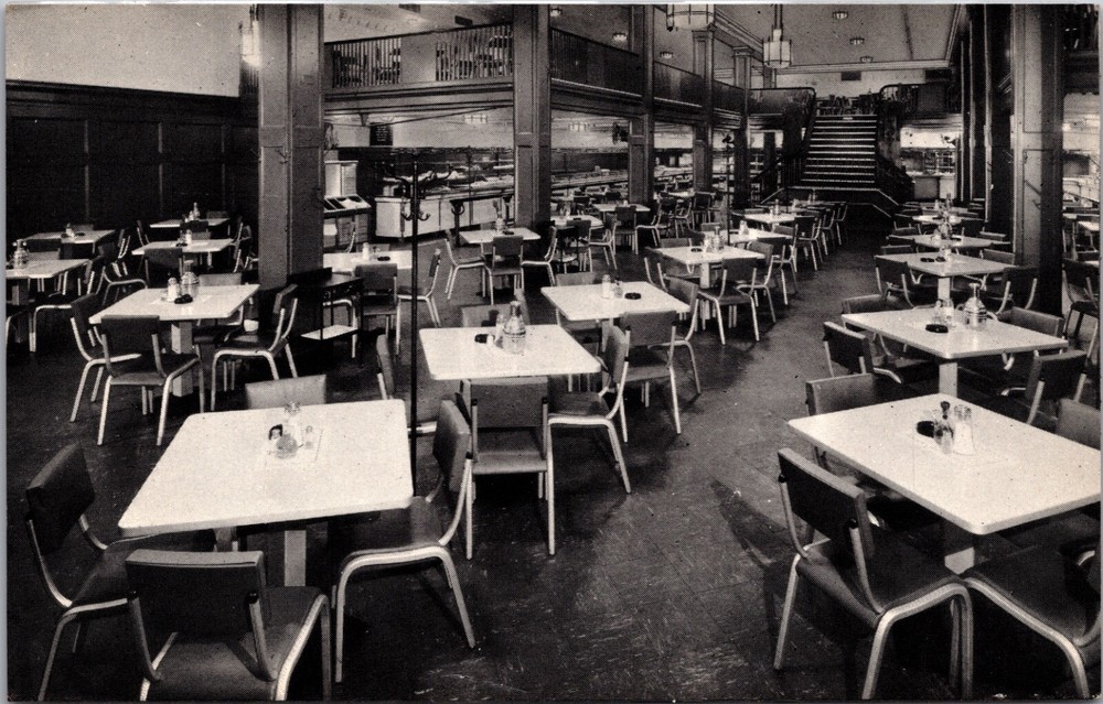 Postcard Harding's Cafeteria Restaurant 231 South Wabash Avenue Chicago Illinois
