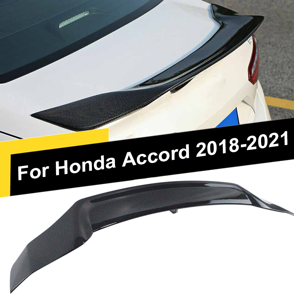 Duckbill Rear Trunk Spoiler Wing Carbon Look R Style For 2018-2021 Honda Accord