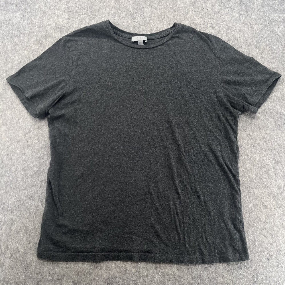 COS Mens Size L Gray Crewneck T Shirt 100% Cotton Casual Short Sleeve