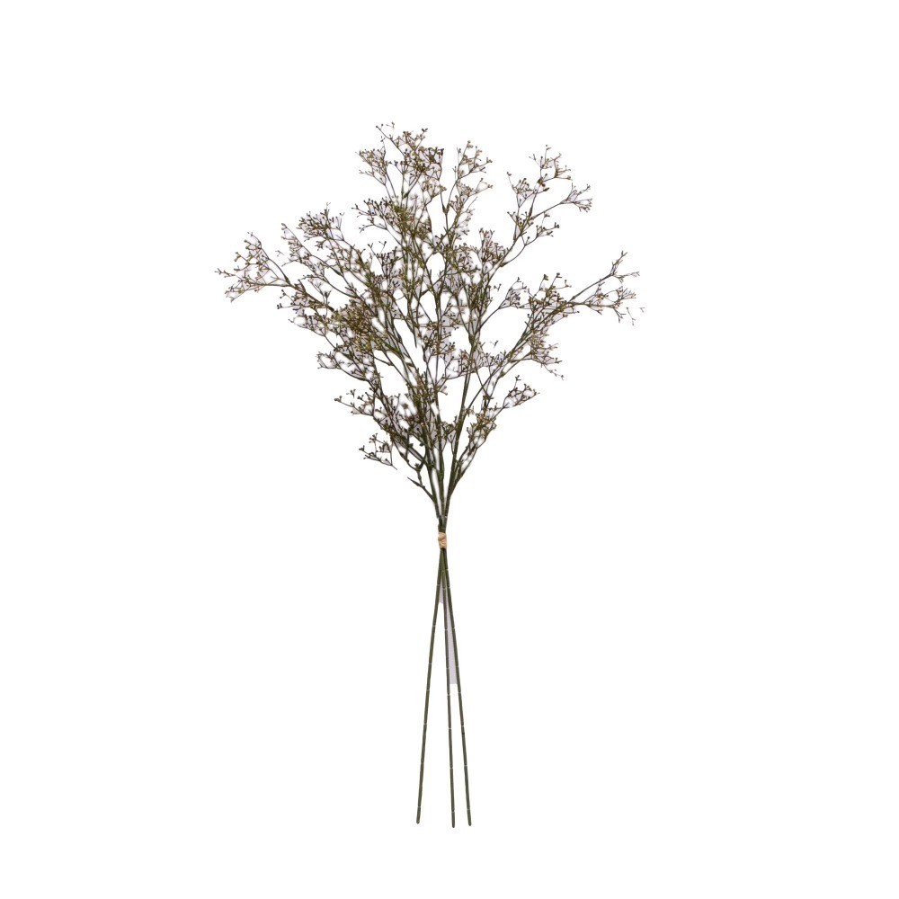 Artificial Dried Rice Stem Bundle Indoor Decor, Set of 3, Brown