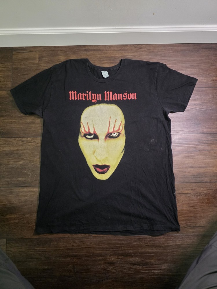 Marilyn Manson T-Shirt Men's Size 2XL Vintage 90's Metal Band Tee Shirt Black