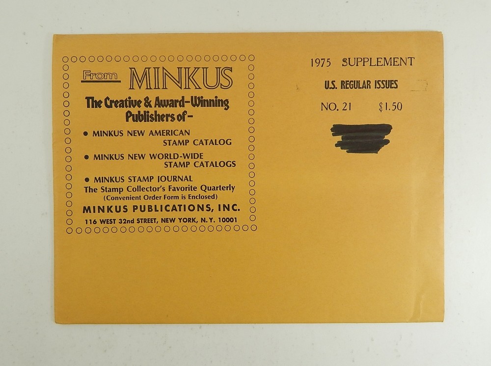 Minkus United States Regular Issues 1975 Supplement Stamp Album Pages