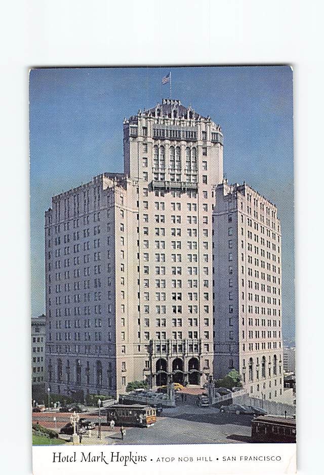 Postcard Hotel Mark Hopkins Atop Nob Hill San Francisco California USA America