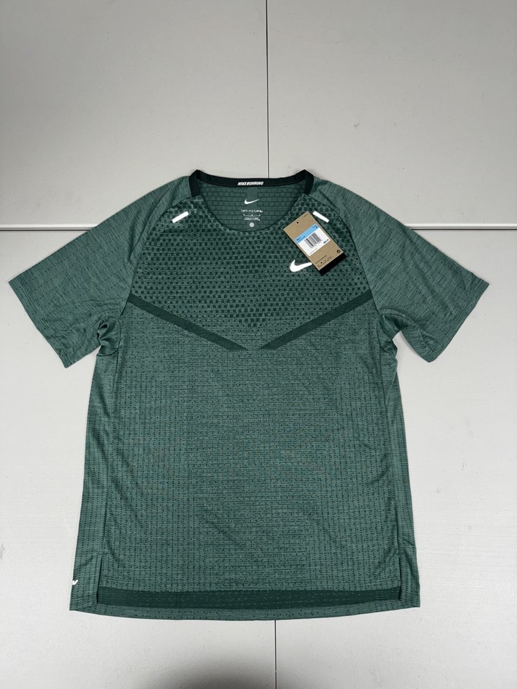 Nike Tech Knit Dri-FIT ADV Short-Sleeve Running Top Tee Green Size M DM4753 338