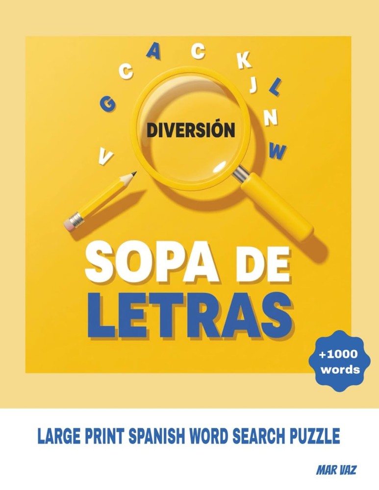 Large Print Spanish Word Search Puzzle for Beginners: Sopa de letras en español