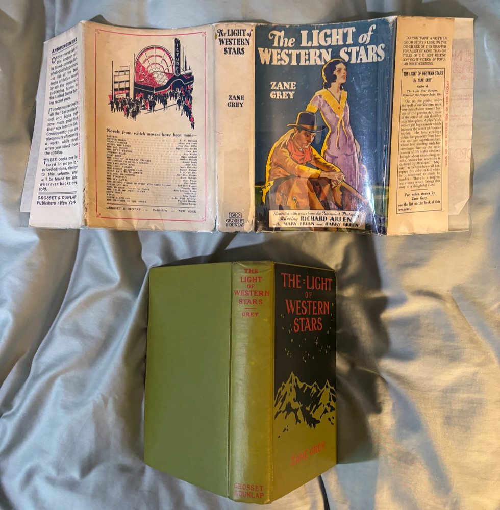 Light of the Western Skies - photoplay edition movie tie-in DJ & stills c1930 VG
