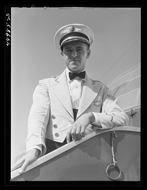 Photo:Washington DC Municipal Airport 1941 Airline Steward Portrait