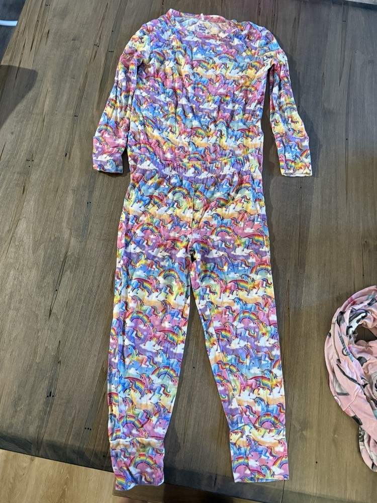 Posh Peanut Bamboo Two Piece Long Sleeve Pajama Set Lisa Frank 3t-4t