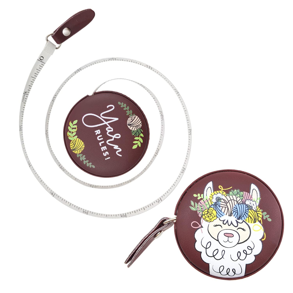 2 Pack Sewing Tape Measure for Body Portable Retractable Leather Case Measuring