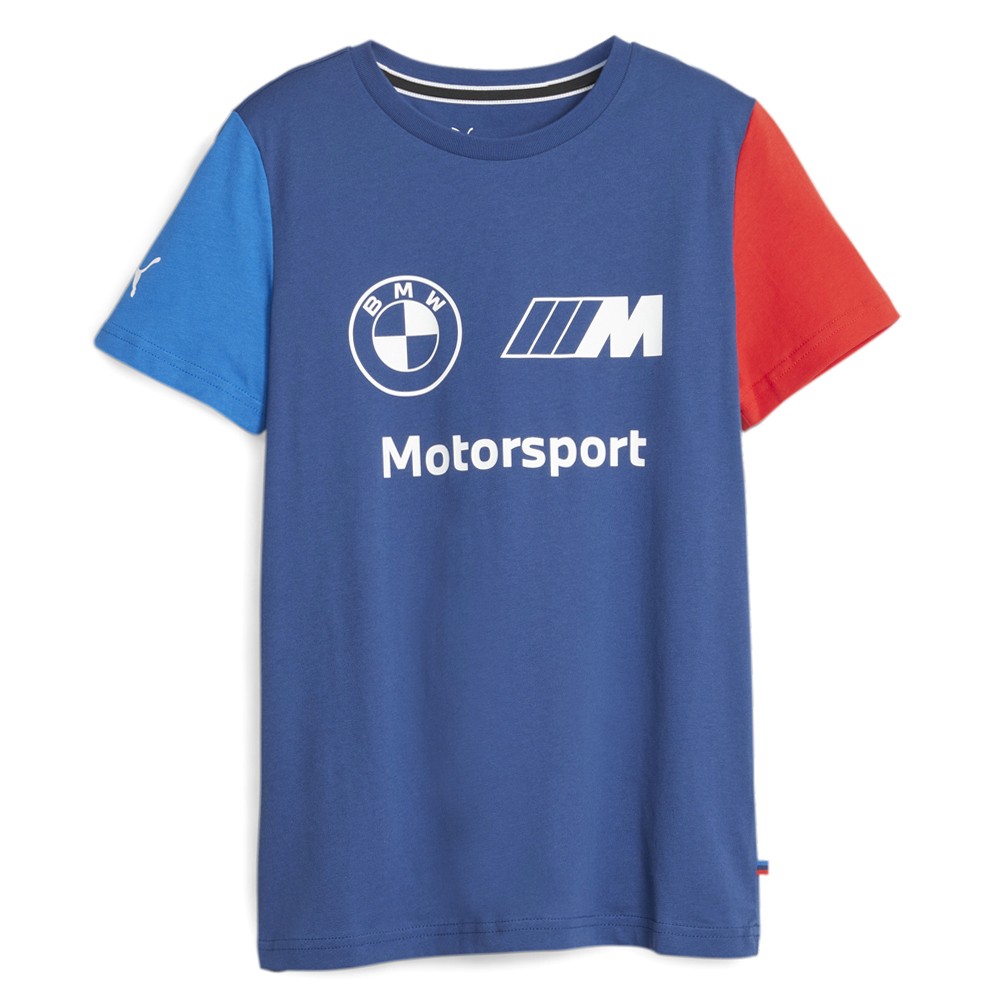 PUMA Bmw M Motorsport Essentials Logo Crew Neck Short Sleeve T-Shirt Youth Boys