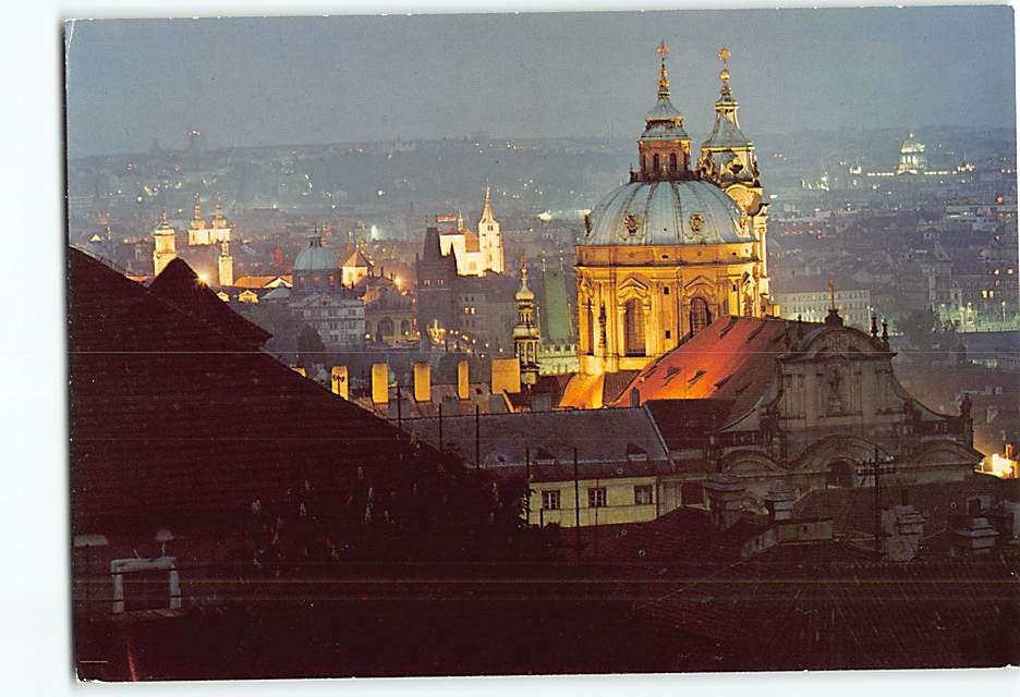 Postcard St. Nicholas Church Prague Czech Republic