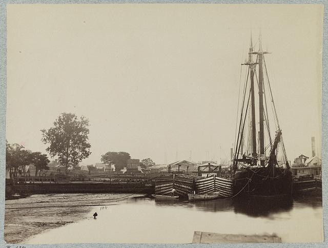 White House Landing Pamunkey River Virginia Civil War 1860s Sailboat Docks