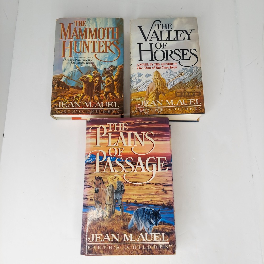 Lot of 3 Earths Children Series by Jean M. Auel Hardcover Books 2 3 4