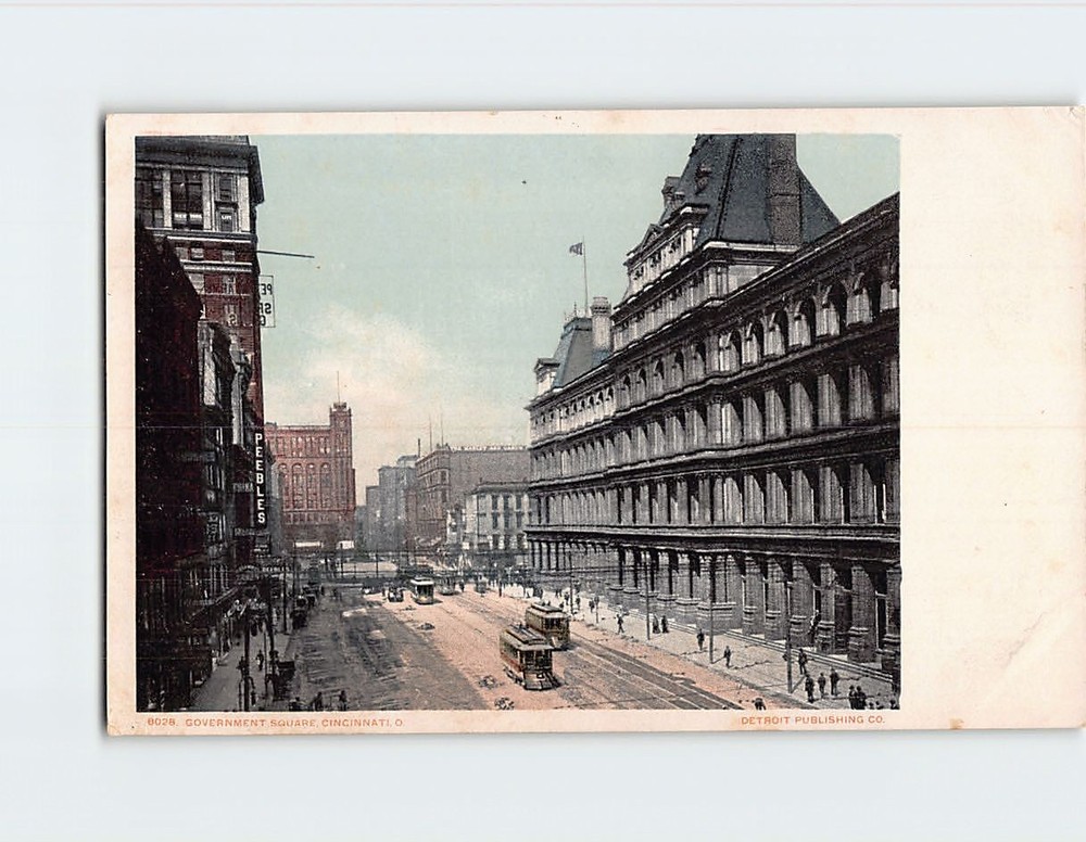 Postcard Government Square Cincinnati Ohio USA