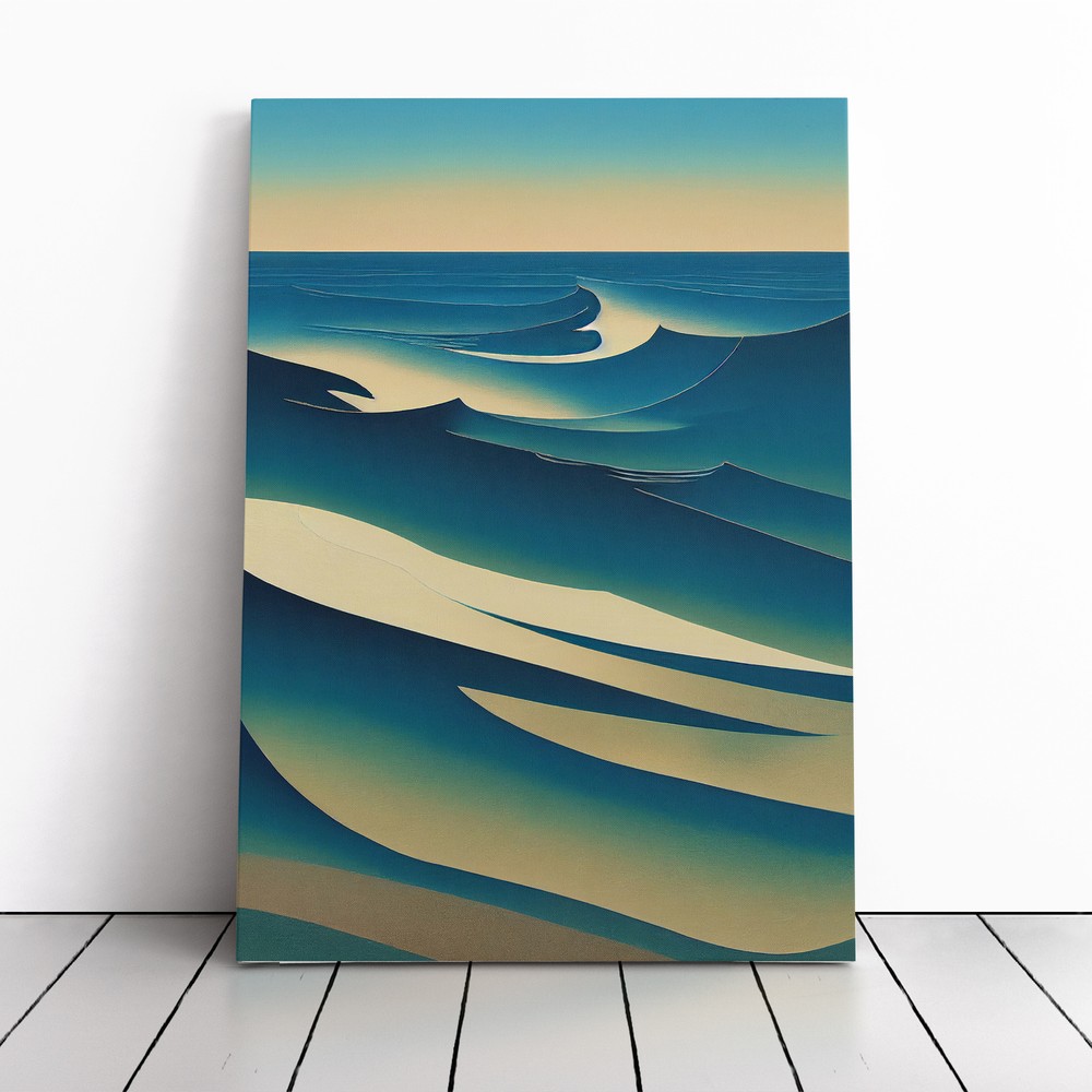 Sea View Abstract Vol.4 Canvas Wall Art Print Framed Picture Decor Living Room