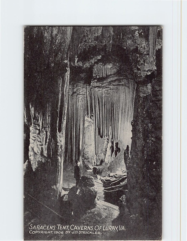 Postcard Saracens Tent Caverns of Luray Virginia USA