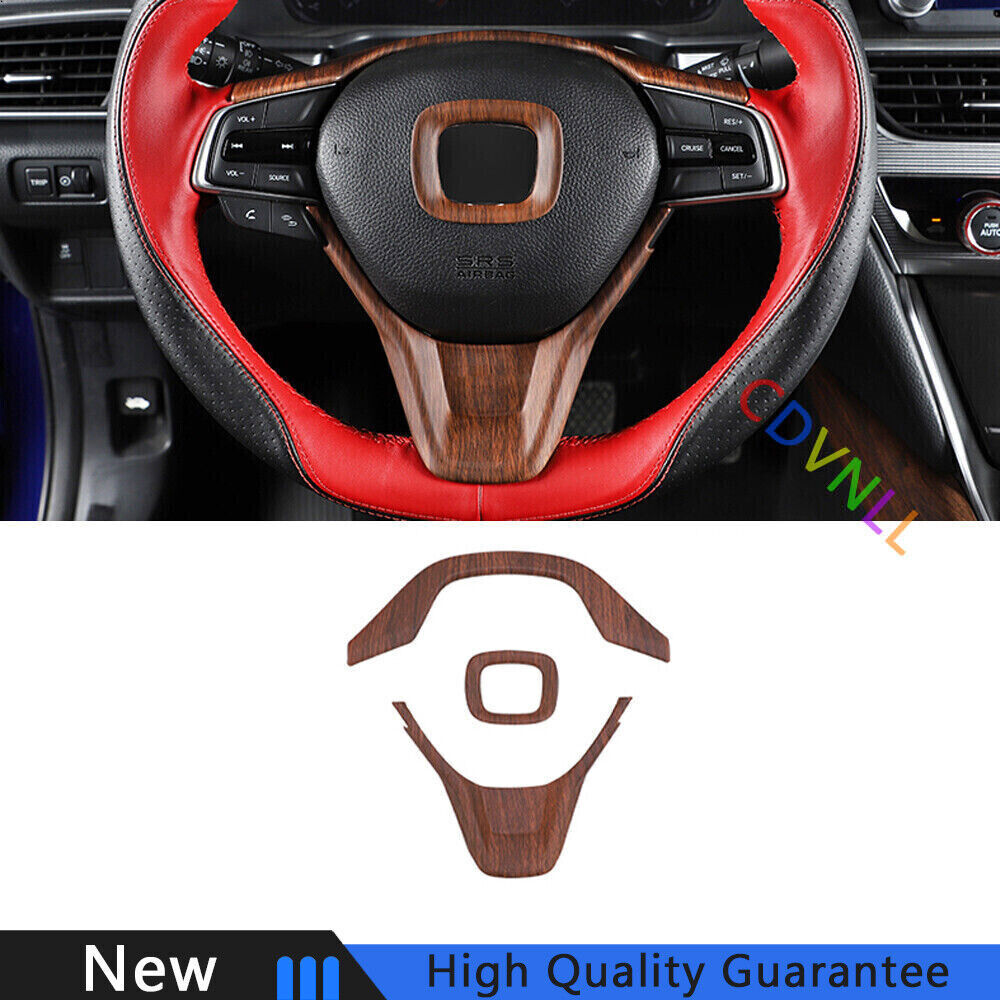 For Honda Accord 10th 2018-2022 Peach Wood Car Steering Wheel Decor Cover Trim