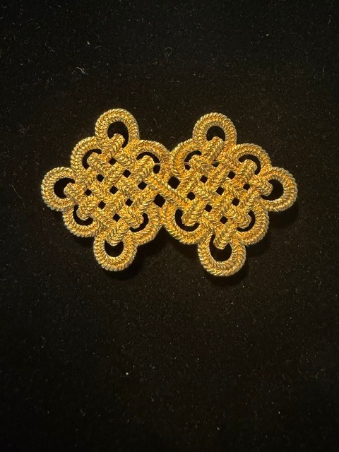 Vintage Christian Dior Chinese Knot Brooch/ Pin