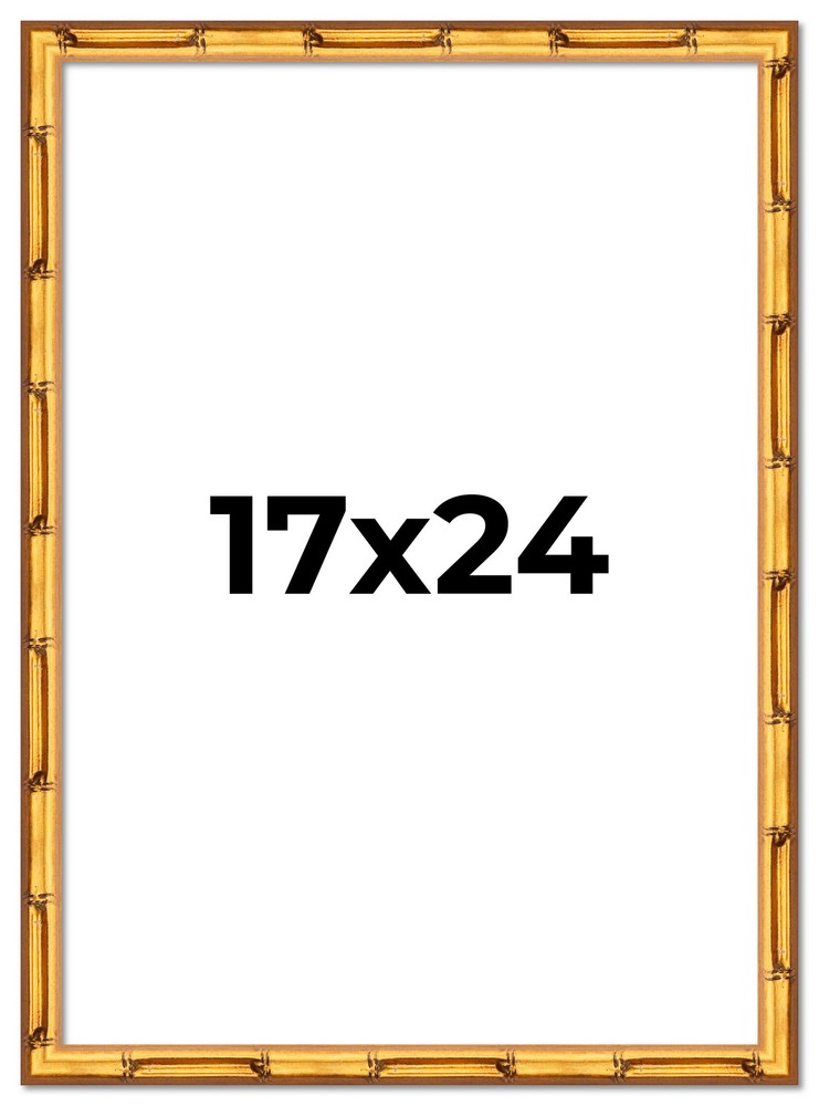 17x24 Frame Gold Bamboo Picture Frame - Complete Modern Photo Frame Includes UV