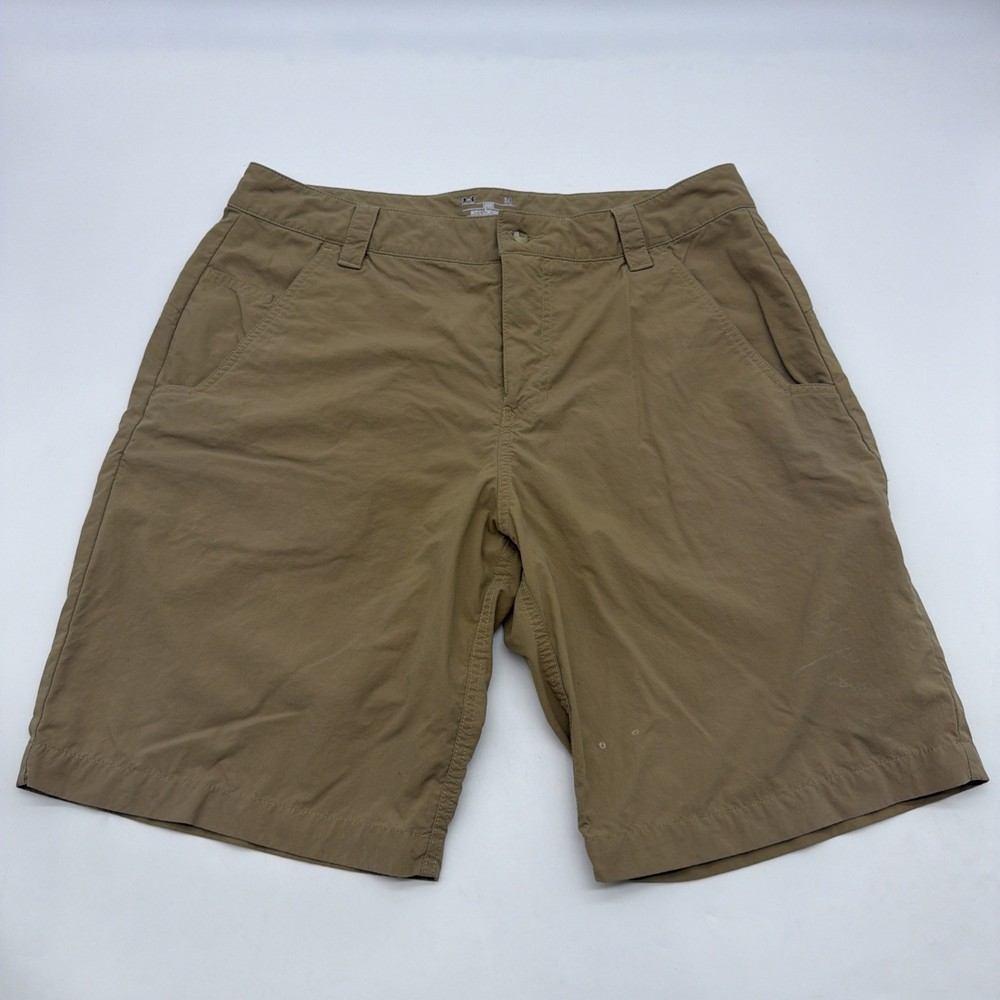 Under Armour Heat Gear Bermuda Shorts Men Size 34 Brown Pockets.#44584