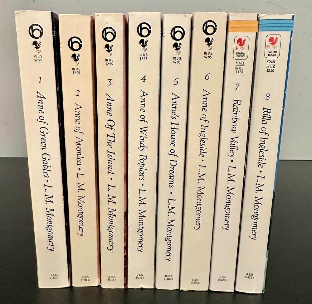 Anne of Green Gables Complete Paperback Book Set 1-8 by L.M. Montgomery (Bantam)