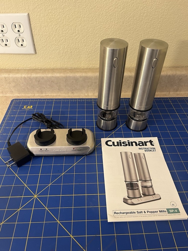Cuisinart SP-4 Electric Rechargeable Salt and Pepper Mill, Silver