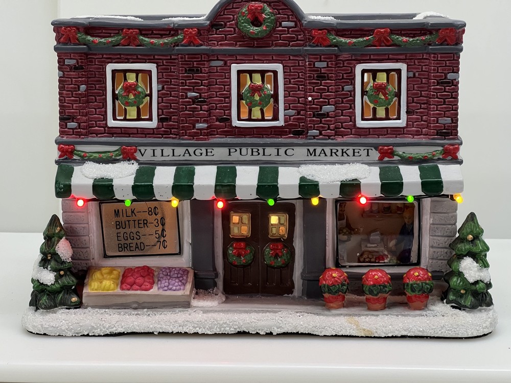 St Nicholas Square Village Public Market Illuminated 2012 Mint Ornament