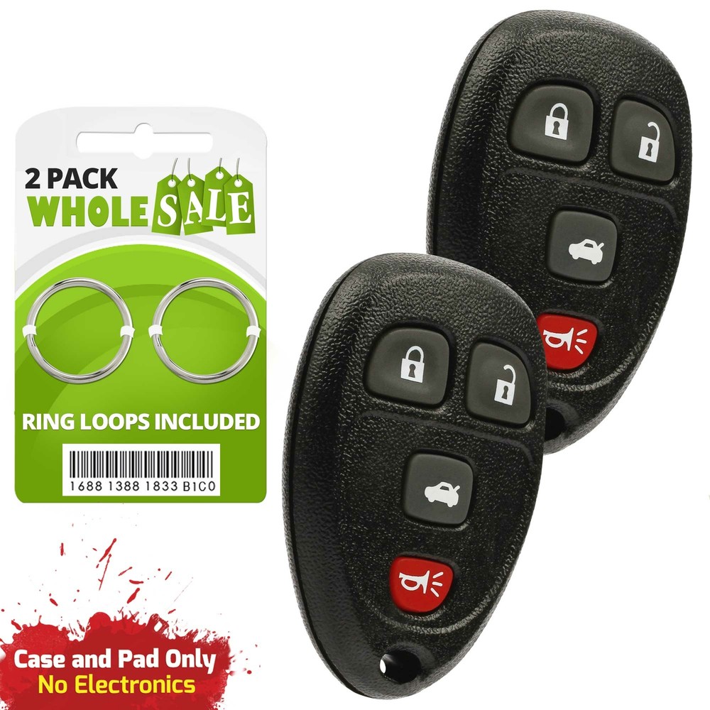 2 Replacement For 2008 2009 2010 Chevy Cobalt Key Fob Remote Shell Case