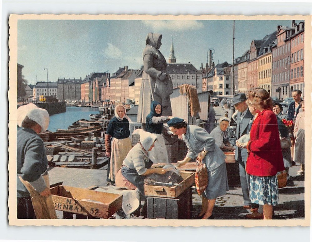 Postcard Gammel Strand Copenhagen Denmark