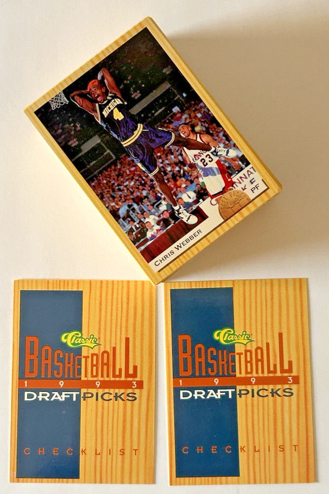 1993 Classic Basketball Draft Picks Complete 110 Card Set Chris Webber Shaq RC