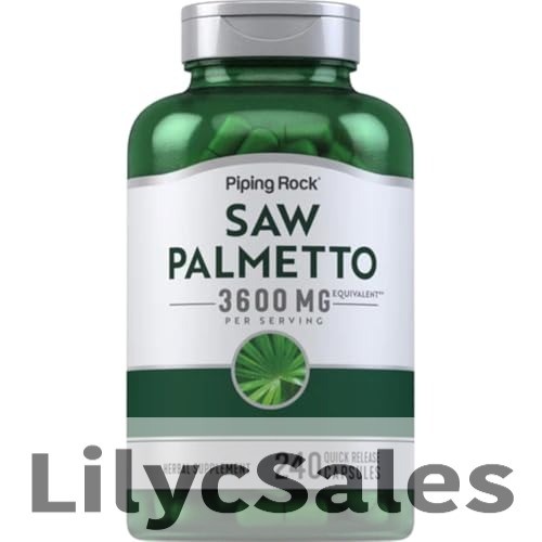 Piping Rock 3600mg Saw Palmetto Extract 240 Capsules
