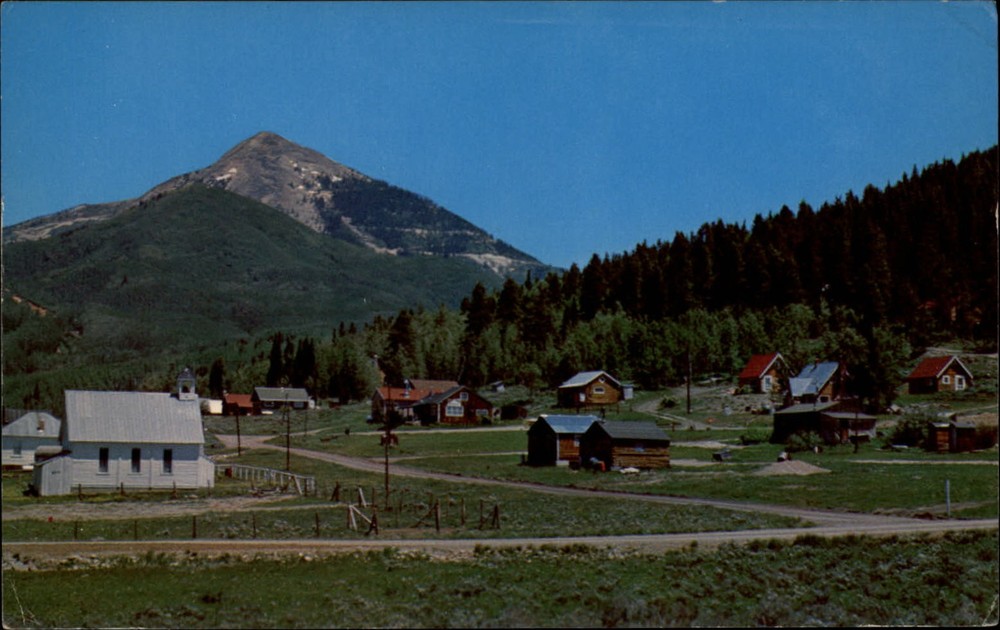 Hahn's Peak Colorado ~ old gold mining camp ~ 1960s-70s vintage postcard