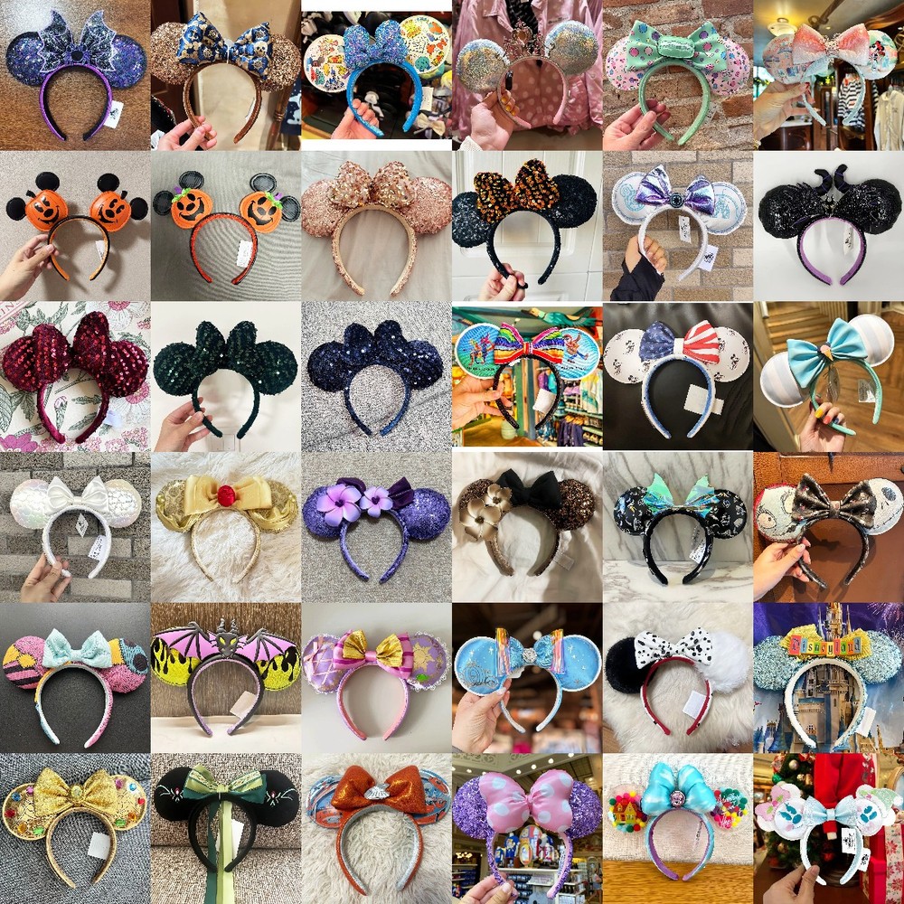 224 Styles Disney Parks Loungefly Magical Bow Sequin Minnie Ears Headband NWT