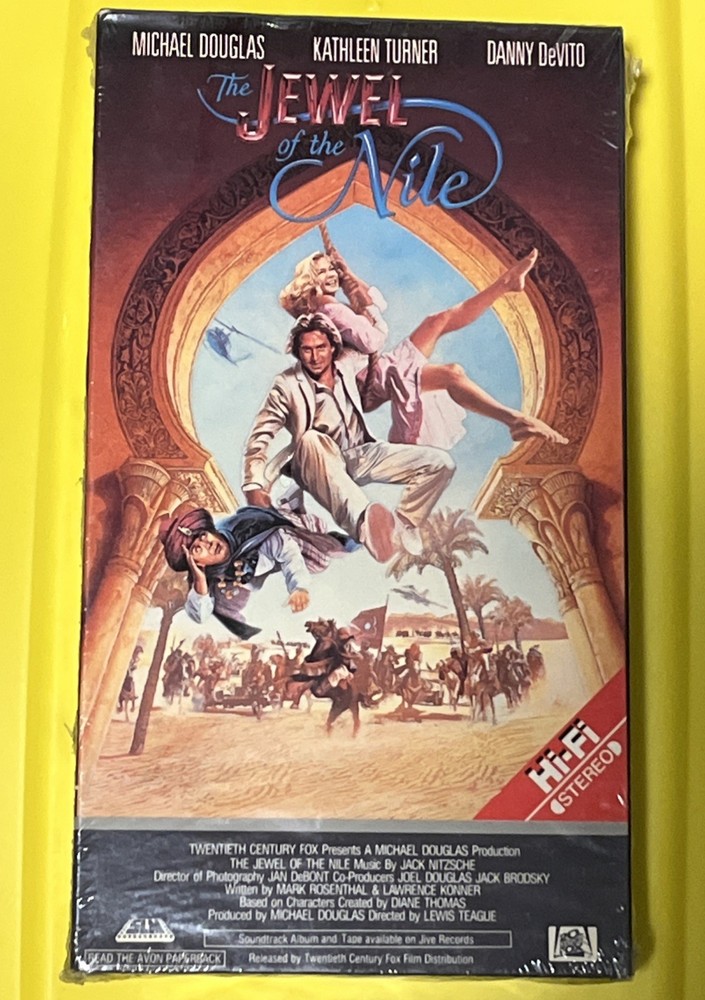 Vintage The Jewel Of The Nile VHS Cbs Fox Watermark  Sealed 1985 Michael Douglas