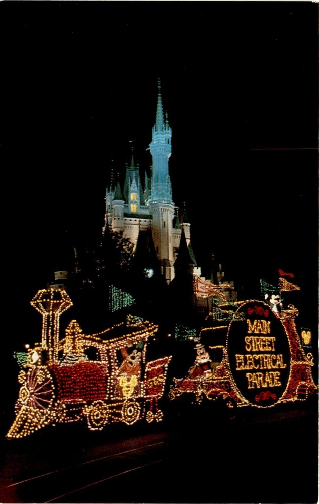 MAN, STREET, ELECTRICAL PARADE, Walt Disney World, VACATION KINGDOM, Postcard