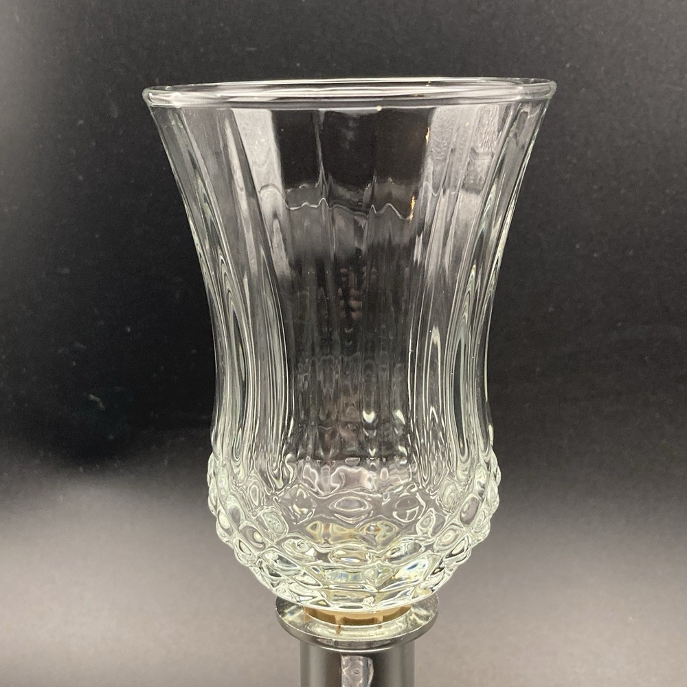 Clear Glass Votive Candle Holder VTG Home Interiors Starlight Sconce Peg Shade