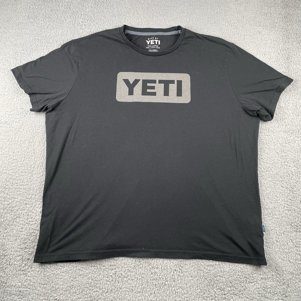 Yeti Sportswear 3XL Box Logo Shirt Black Ultra Soft Fabric Blend Fitted